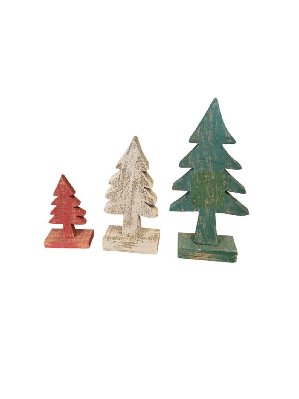 3/Set, Rustic Wood Christmas Trees